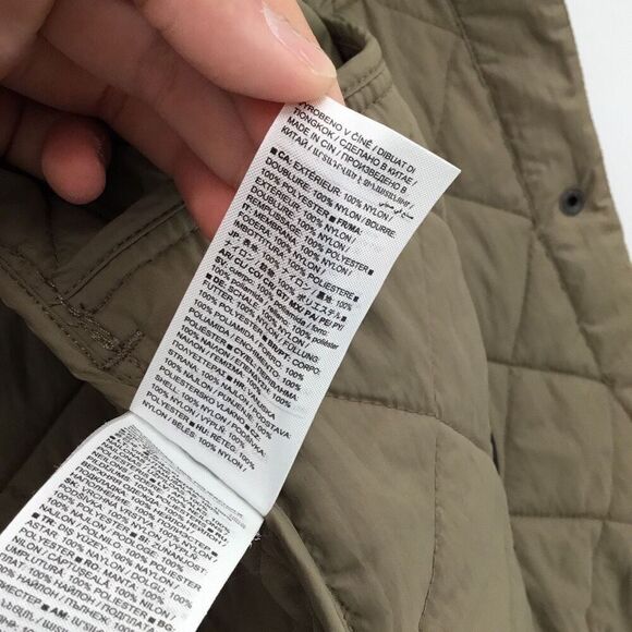 Banana Republic Sage Green Fill Shirt Puffer Jacket Medium/Large Petite - Picture 9 of 11